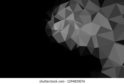 Dark Silver, Gray vector shining triangular background. Colorful abstract illustration with gradient. Textured pattern for background.