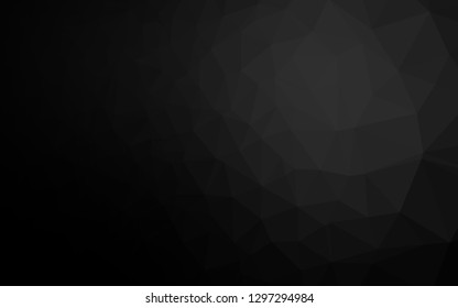 Dark Silver, Gray vector shining triangular template. Geometric illustration in Origami style with gradient. Brand new style for your business design.
