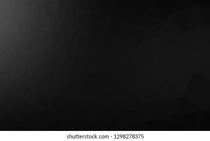 Dark Silver, Gray vector shining triangular background. Modern geometrical abstract illustration with gradient. Textured pattern for background.