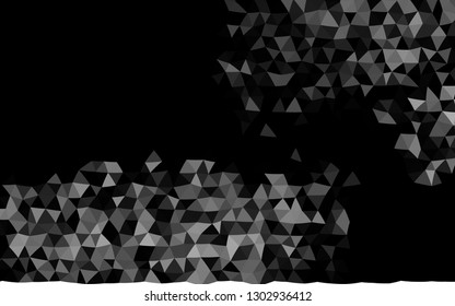 Dark Silver, Gray vector shining triangular background. Brand new colored illustration in blurry style with gradient. The best triangular design for your business.
