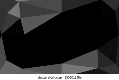 Dark Silver, Gray vector shining triangular pattern. Colorful illustration in abstract style with gradient. Elegant pattern for a brand book.
