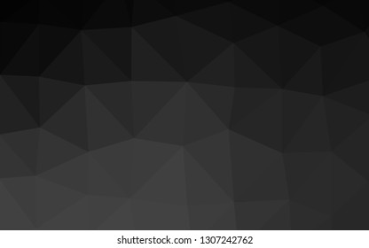 Dark Silver, Gray vector shining triangular background. Creative illustration in halftone style with gradient. Completely new template for your business design.