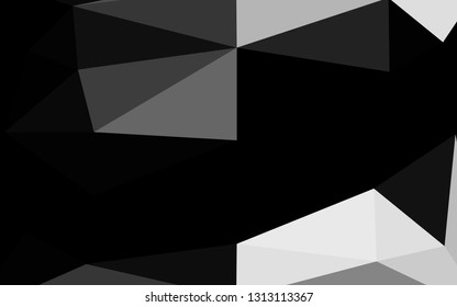 Dark Silver, Gray vector shining triangular pattern. Shining colored illustration in a Brand new style. Brand new style for your business design.