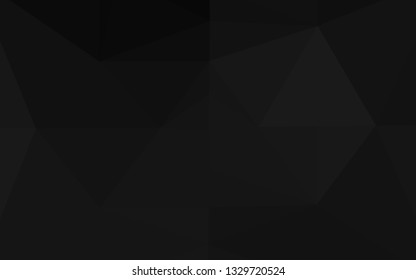 Dark Silver, Gray vector shining triangular background. Triangular geometric sample with gradient.  Polygonal design for your web site.