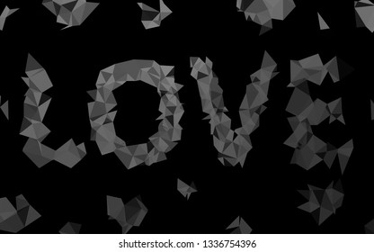 Dark Silver, Gray vector shining triangular template. Colorful abstract illustration with gradient. Textured pattern for background.