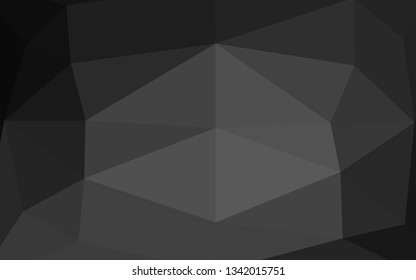Dark Silver, Gray vector shining triangular pattern. An elegant bright illustration with gradient. Brand new style for your business design.