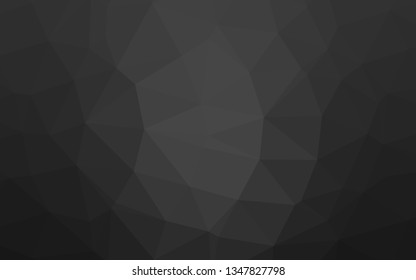 Dark Silver, Gray vector shining triangular template. Geometric illustration in Origami style with gradient. Template for your brand book.