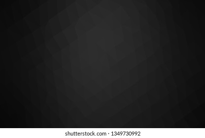 Dark Silver, Gray vector shining triangular pattern. Triangular geometric sample with gradient.  The best triangular design for your business.