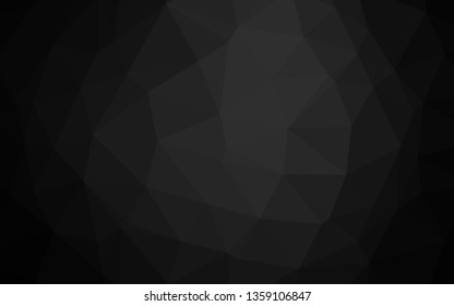 Dark Silver, Gray vector shining triangular template. Geometric illustration in Origami style with gradient. Elegant pattern for a brand book.