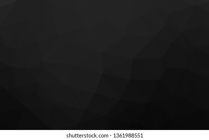 Dark Silver, Gray vector shining triangular background. Geometric illustration in Origami style with gradient. Template for a cell phone background.