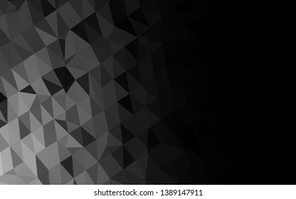 Dark Silver, Gray vector shining triangular template. Colorful abstract illustration with gradient. Template for a cell phone background.