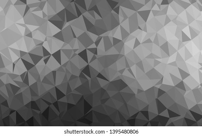 Dark Silver, Gray vector shining triangular template. An elegant bright illustration with gradient. Brand new style for your business design.