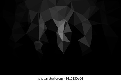 Dark Silver, Gray vector shining triangular background. Modern geometrical abstract illustration with gradient. Brand new design for your business.