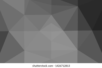 Dark Silver, Gray vector shining triangular pattern. Brand new colorful illustration in with gradient. Template for a cell phone background.
