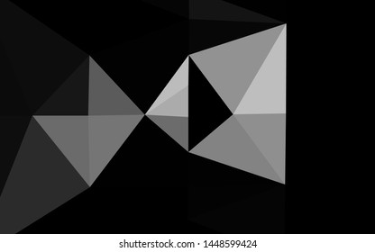 Dark Silver, Gray vector shining triangular pattern. Shining colored illustration in a Brand new style. Elegant pattern for a brand book.
