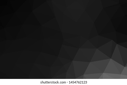 Dark Silver, Gray vector shining triangular template. A vague abstract illustration with gradient. Polygonal design for your web site.