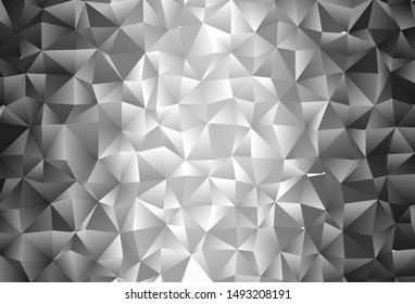 Dark Silver, Gray vector shining triangular background. A vague abstract illustration with gradient. Completely new template for your business design.