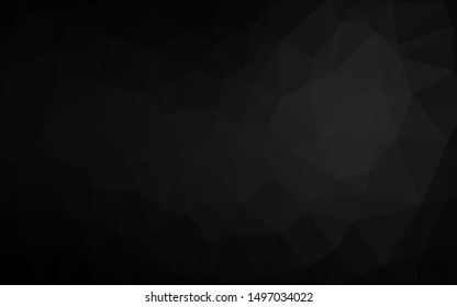 Dark Silver, Gray vector shining triangular pattern. A completely new color illustration in a vague style. Brand new style for your business design.