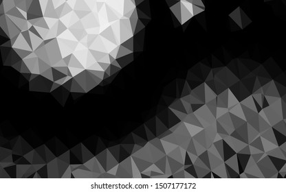 Dark Silver, Gray vector shining triangular pattern. A vague abstract illustration with gradient. Triangular pattern for your business design.