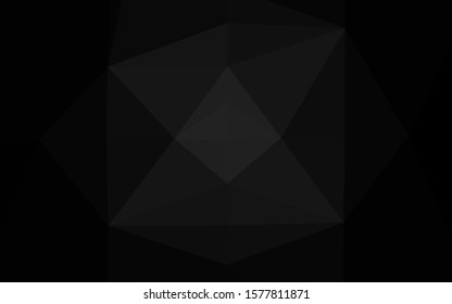 Dark Silver, Gray vector shining triangular template. Triangular geometric sample with gradient.  The best triangular design for your business.
