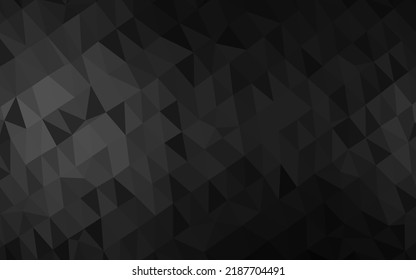 Dark Silver, Gray vector shining triangular background. Glitter abstract illustration with an elegant design. Template for a cell phone background.