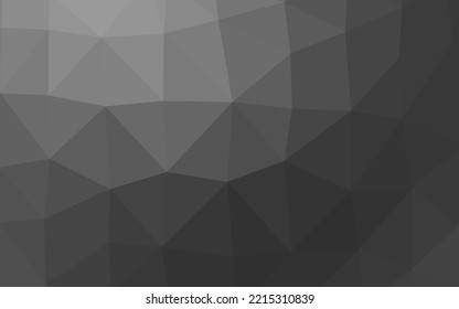 Dark Silver, Gray vector shining triangular template. An elegant bright illustration with gradient. Textured pattern for background.