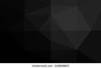 Dark Silver, Gray vector shining triangular template. Colorful abstract illustration with gradient. Brand new design for your business.