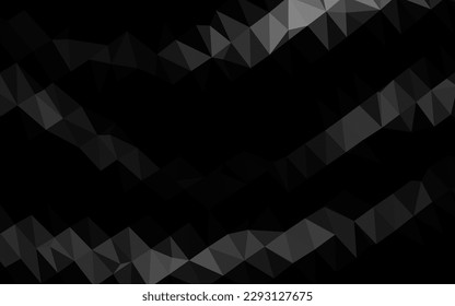 Dark Silver, Gray vector shining triangular template. Glitter abstract illustration with an elegant design. Elegant pattern for a brand book.