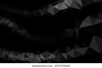Dark Silver, Gray vector shining triangular template. A vague abstract illustration with gradient. Completely new template for your business design.