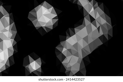 Dark Silver, Gray vector shining triangular background. A completely new color illustration in a vague style. Textured pattern for background.