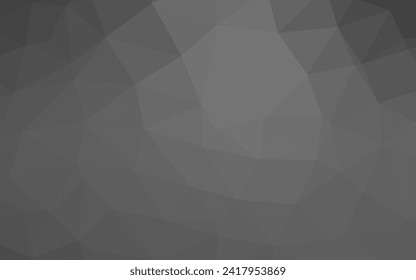 Dark Silver, Gray vector shining triangular template. Colorful illustration in abstract style with gradient. Polygonal design for your web site.