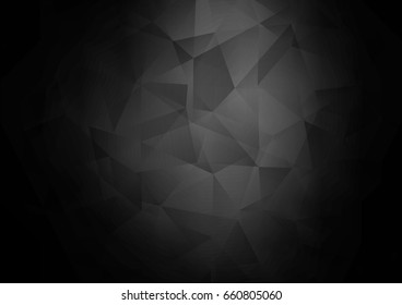 Dark Silver, Gray vector shining triangular template. Creative geometric illustration in Origami style with gradient. A completely new design for your business.