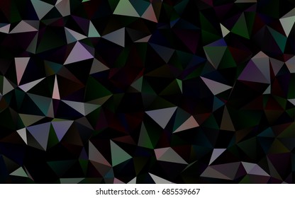 Dark Silver, Gray vector shining triangular pattern. Shining illustration, which consist of triangles. A completely new design for your business.