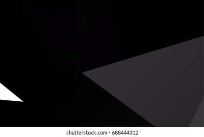 Dark Silver, Gray vector shining triangular template. A sample with polygonal shapes. The textured pattern can be used for background.