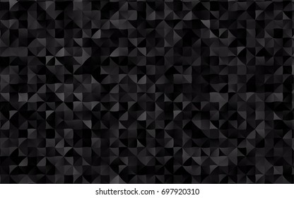 Dark Silver, Gray vector shining triangular pattern. Colorful illustration in abstract style with gradient. A completely new design for your business.