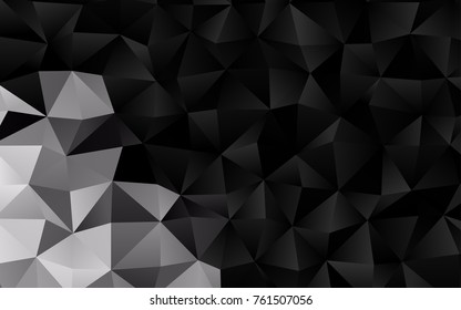 Dark Silver, Gray vector shining triangular background. Glitter abstract illustration with an elegant design. The completely new template can be used for your brand book.