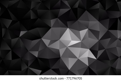 Dark Silver, Gray vector shining triangular pattern. Shining illustration, which consist of triangles. Triangular pattern for your business design.