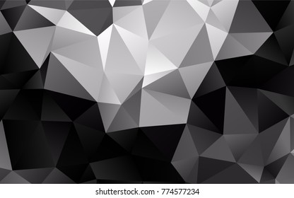 Dark Silver, Gray vector shining triangular background. An elegant bright illustration with gradient. The template can be used as a background for cell phones.