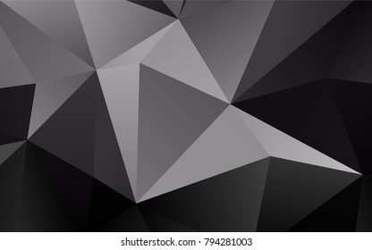 Dark Silver, Gray vector shining triangular template. Shining colored illustration in a brand-new style. Triangular pattern for your business design.