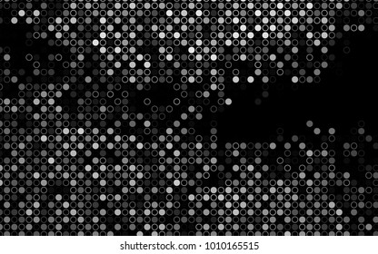 Dark Silver, Gray vector  template with circles. Blurred decorative design in abstract style with bubbles. Completely new template for your brand book.