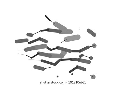 Dark Silver, Gray vector template with repeated sticks. Capsules on blurred abstract background with gradient. The pattern can be used as ads, poster, banner for medicine.