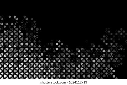 Dark Silver, Gray vector  template with circles. Blurred bubbles on abstract background with colorful gradient. The pattern can be used for aqua ad, booklets.