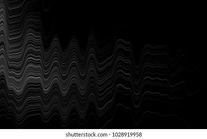 Dark Silver, Gray vector template with liquid shapes. Modern gradient abstract illustration with bandy lines. Marble design for your web site.