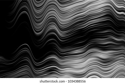Dark Silver, Gray vector template with bent lines. A completely new color illustration in marble style. New composition for your brand book.