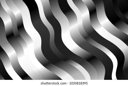 Dark Silver, Gray vector template with lava shapes. Blurred geometric sample with gradient bubbles.  Brand-new design for your ads, poster, banner.