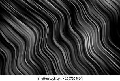 Dark Silver, Gray vector template with bent ribbons. A completely new color illustration in marble style. A new texture for your  ad, booklets, leaflets.