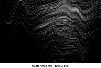 Dark Silver, Gray vector template with bubble shapes. Modern gradient abstract illustration with bandy lines. New composition for your brand book.