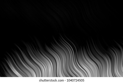 Dark Silver, Gray vector template with liquid shapes. Blurred geometric sample with gradient bubbles.  New composition for your brand book.