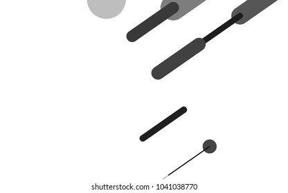 Dark Silver, Gray vector template with repeated sticks. Capsules on blurred abstract background with gradient. The pattern can be used for websites.