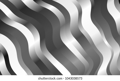 Dark Silver, Gray vector template with lava shapes. Shining illustration, which consist of blurred lines, circles. Brand-new design for your ads, poster, banner.